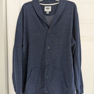 Men's Old Navy -Navy Blue Button-Up Cardigan XLT